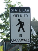 State Law Yield to Pedestrians