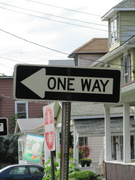 One Way Left Arrow