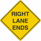 Right Lane Ends