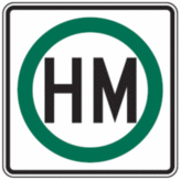 Hazardous Material Route Sign