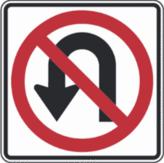 No U Turn Symbol
